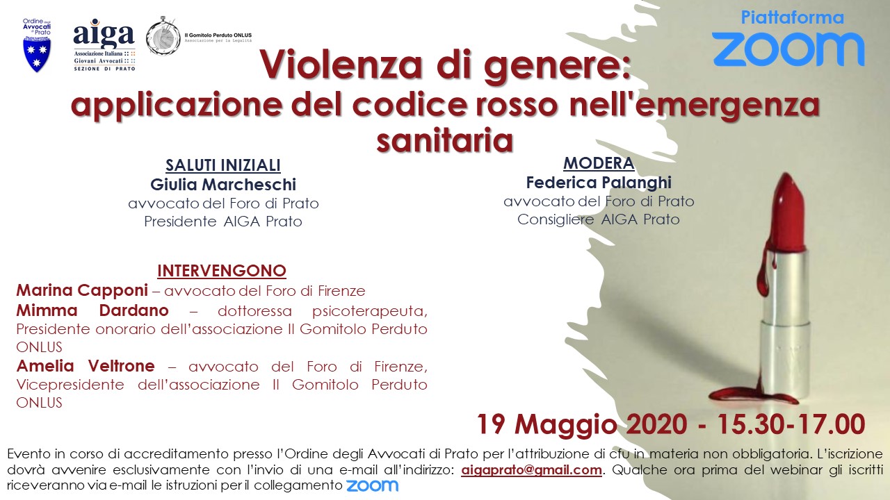 Violenza di genere: applicazione del codice rosso nell'emergenza sanitaria